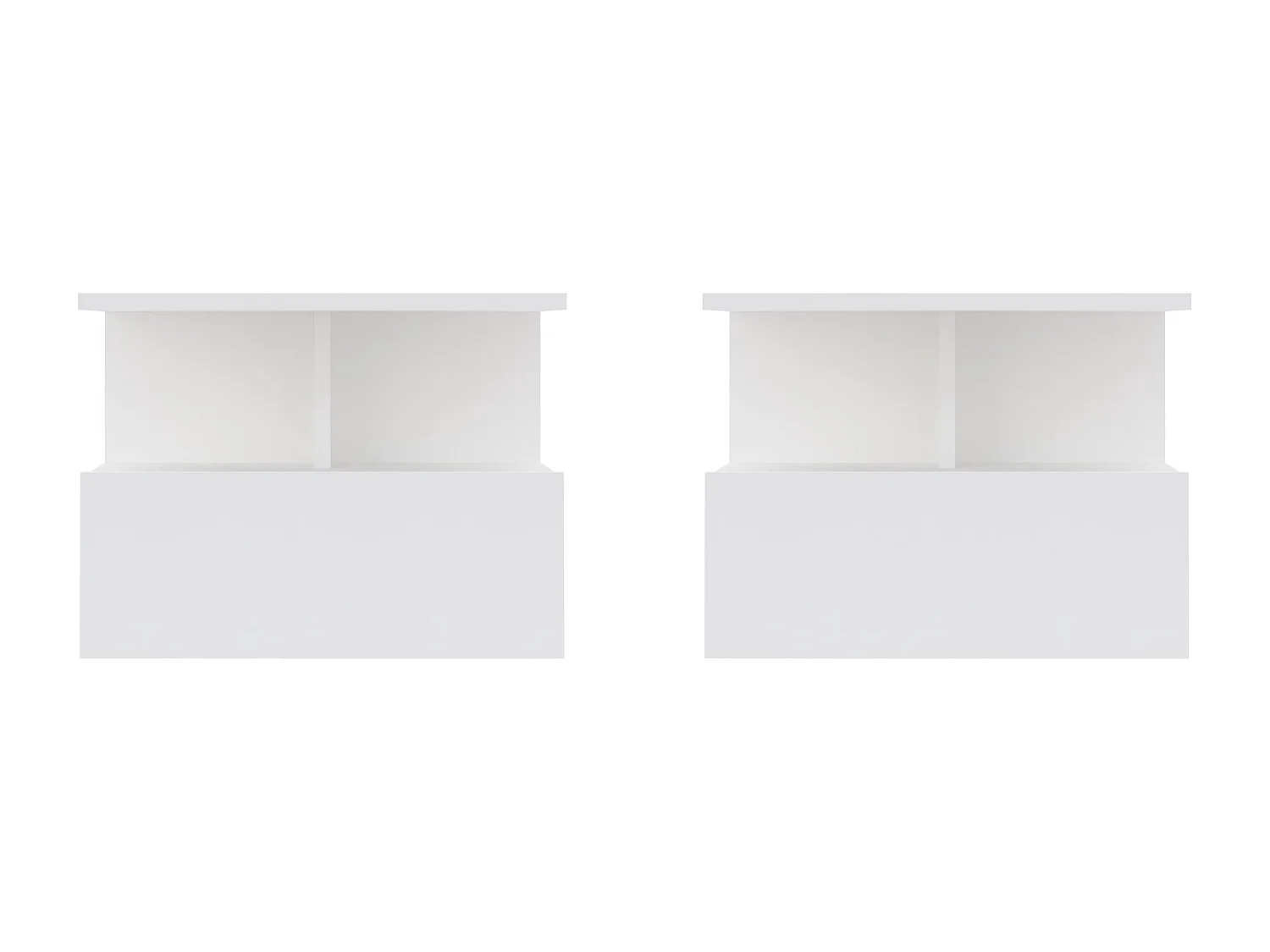 Conjunto De 2 Mesas De Cabeceira Suspensas haaus Kabi, 1 Porta, Branco, 45 x 30 x 34 cm