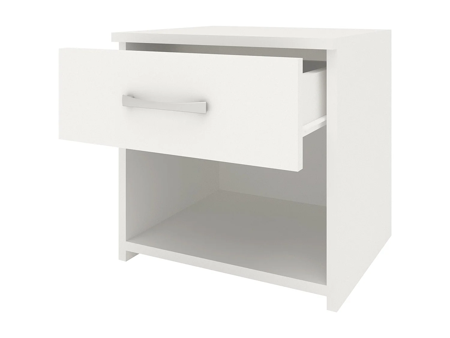 Mesa de cabeceira haaus Remi, 1 gaveta, branco, 40 x 35 x 40 cm