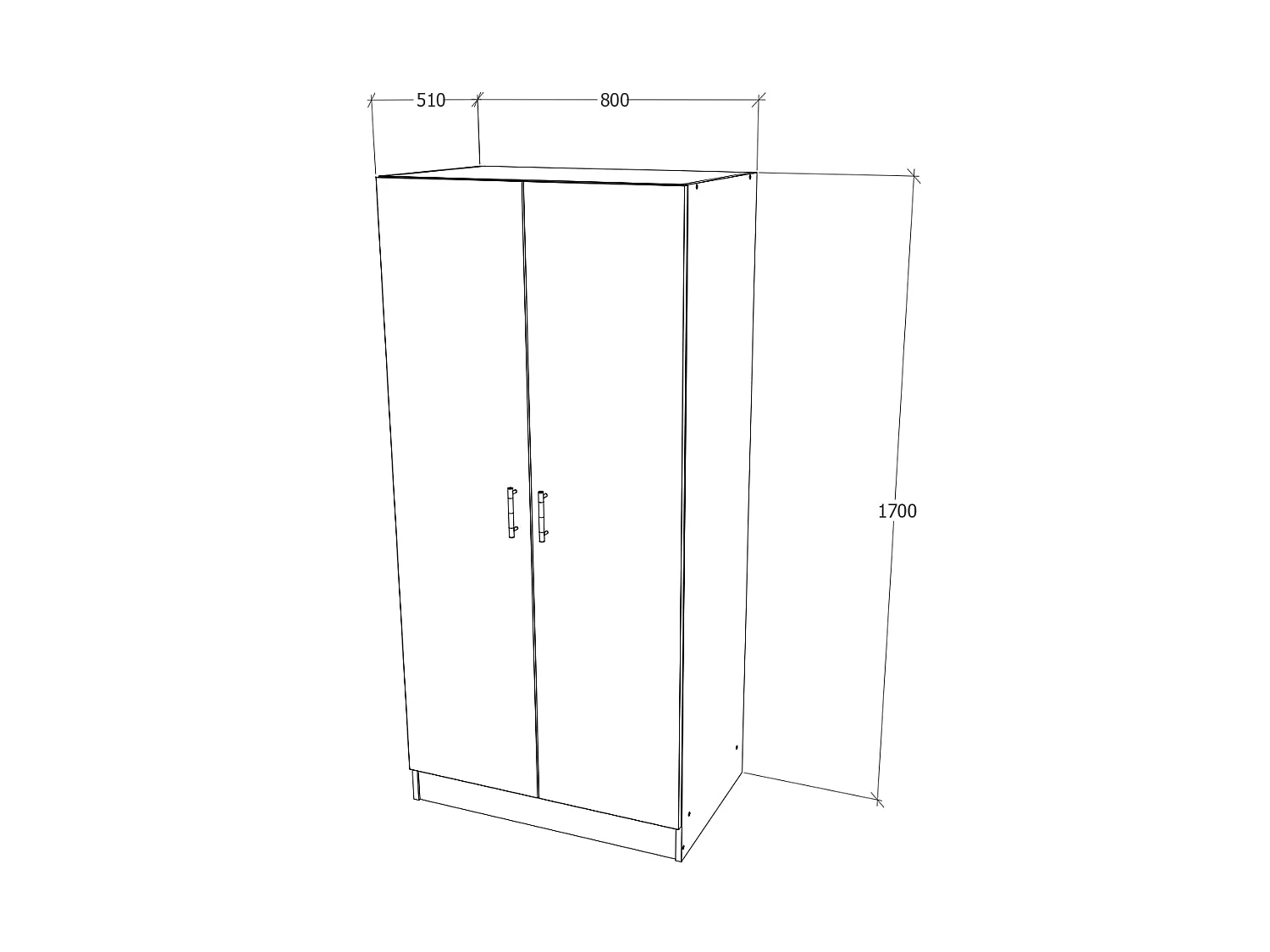 Armadio haaus Pedro, 2 ante, Rovere Artisan/Antracite, 80 x 51 x 170 cm