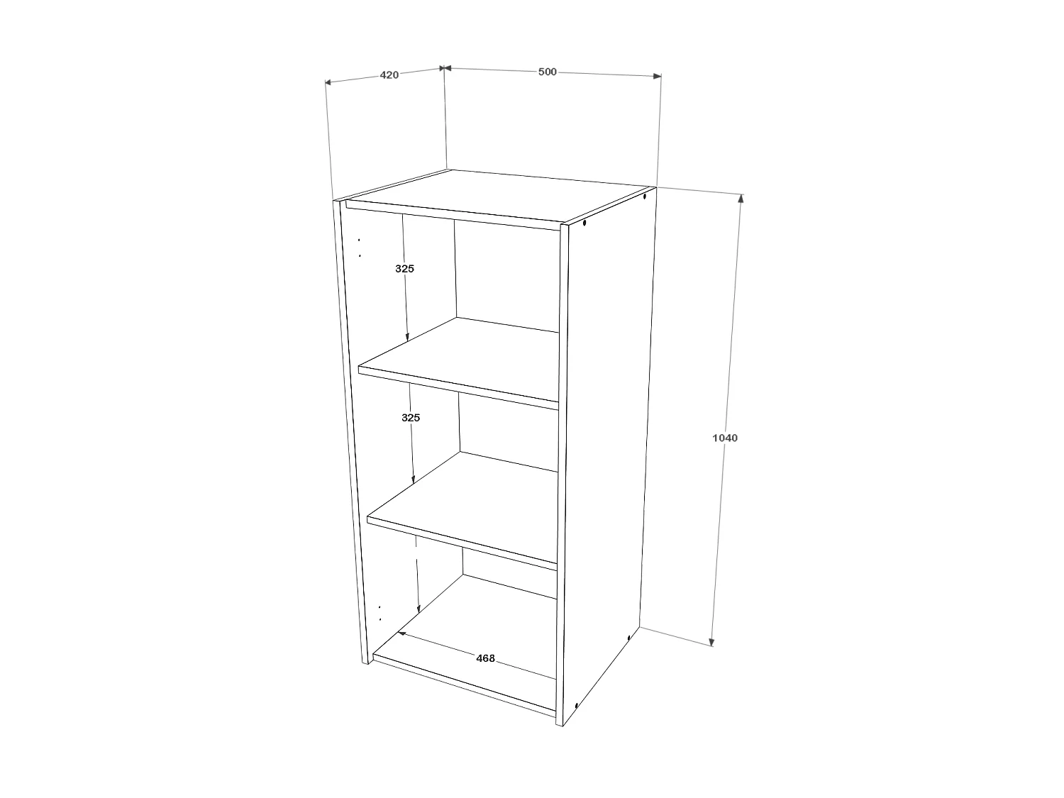 Armadio pensile haaus Malmo, 1 Anta, Rovere bianco/Antracite, 50 x 42 x 104 cm