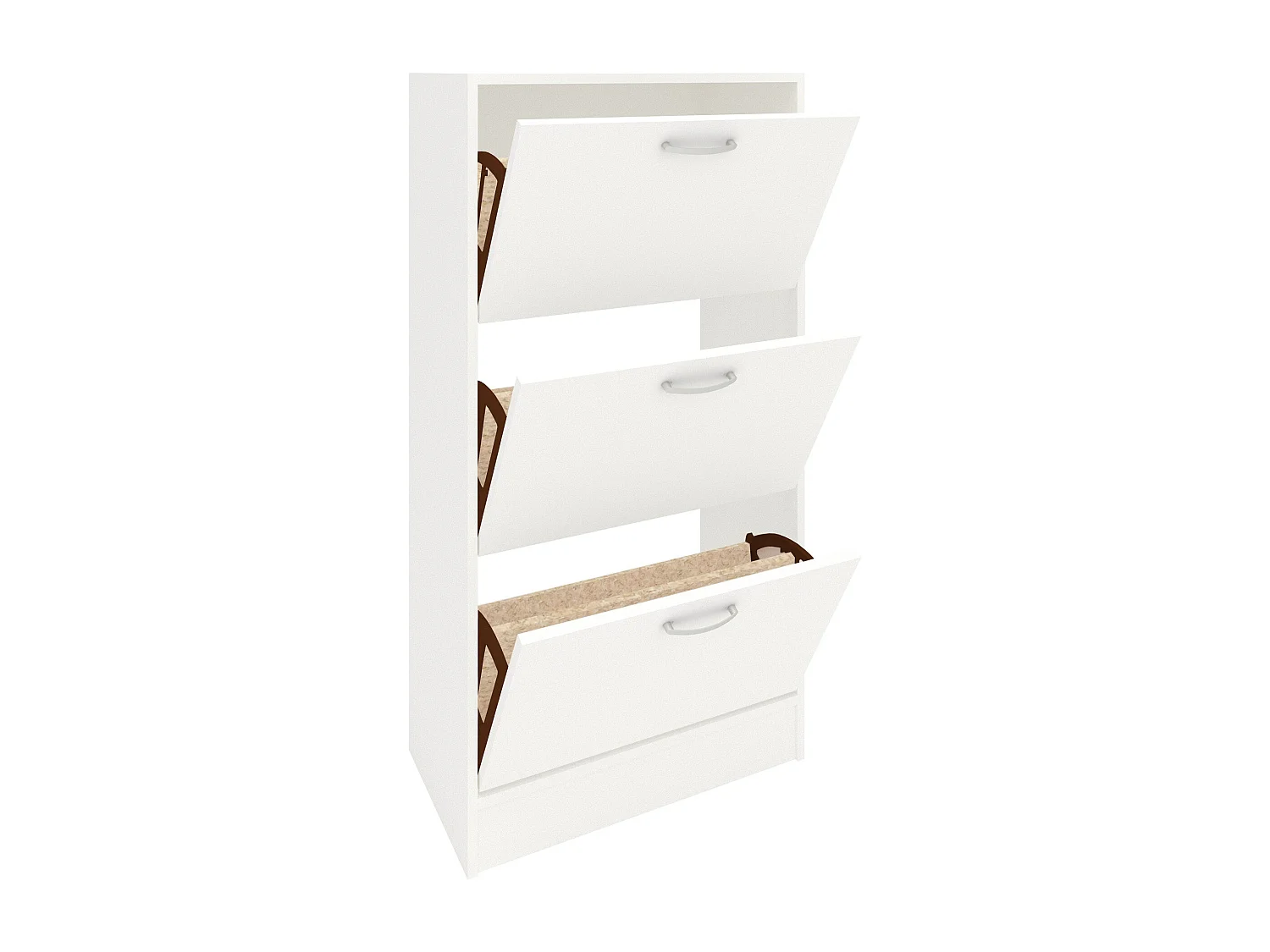 Sapateira Rin, 3 portas, branco, 63 x 30 x 120 cm