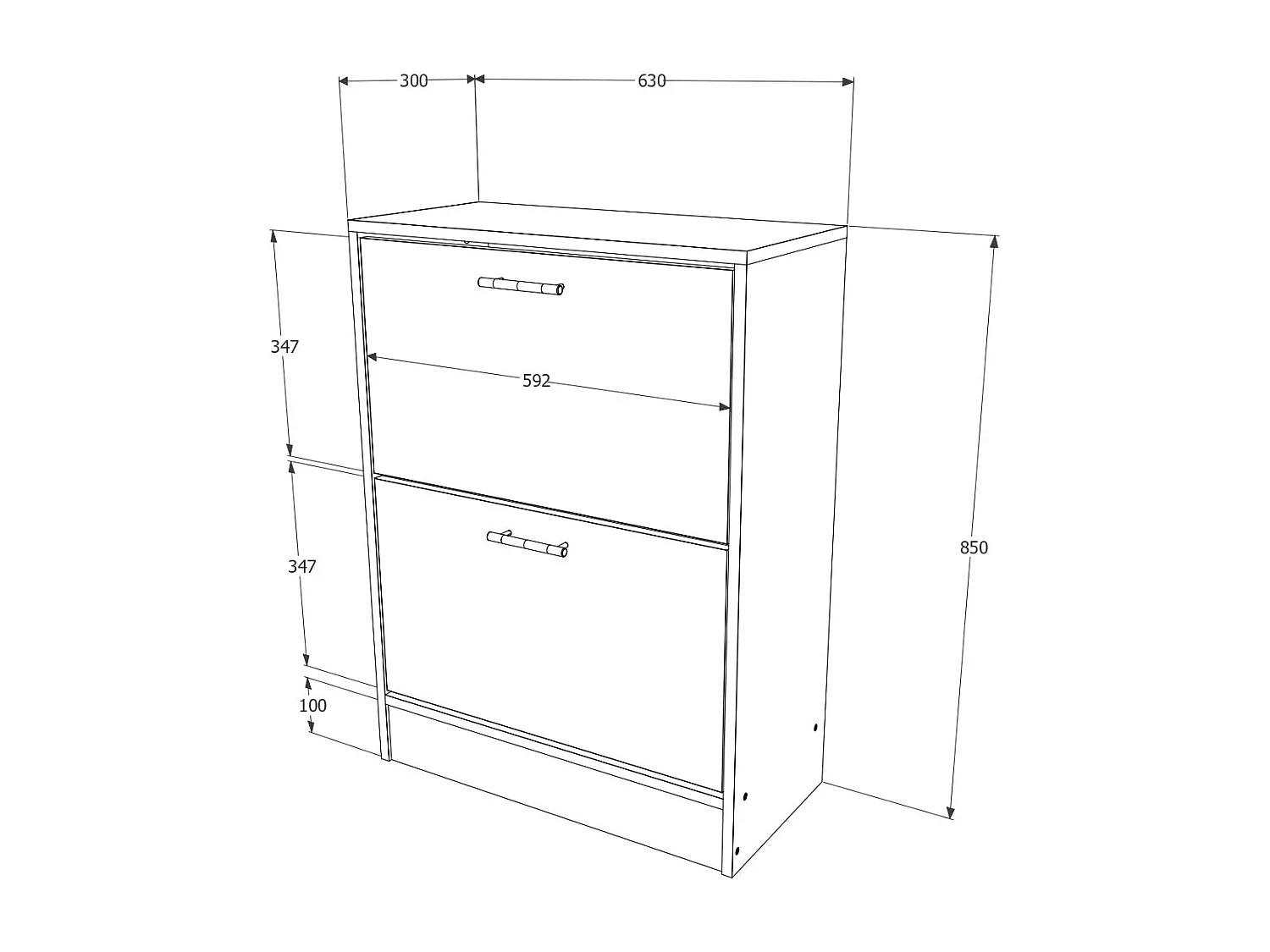 Sapateira Rin, 2 portas, branco, 63 x 30 x 85 cm