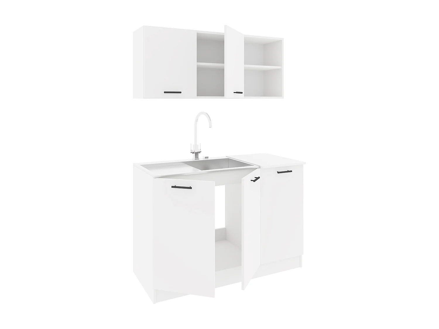 Set Cuisine Ara haaus, Blanc, L 120 cm