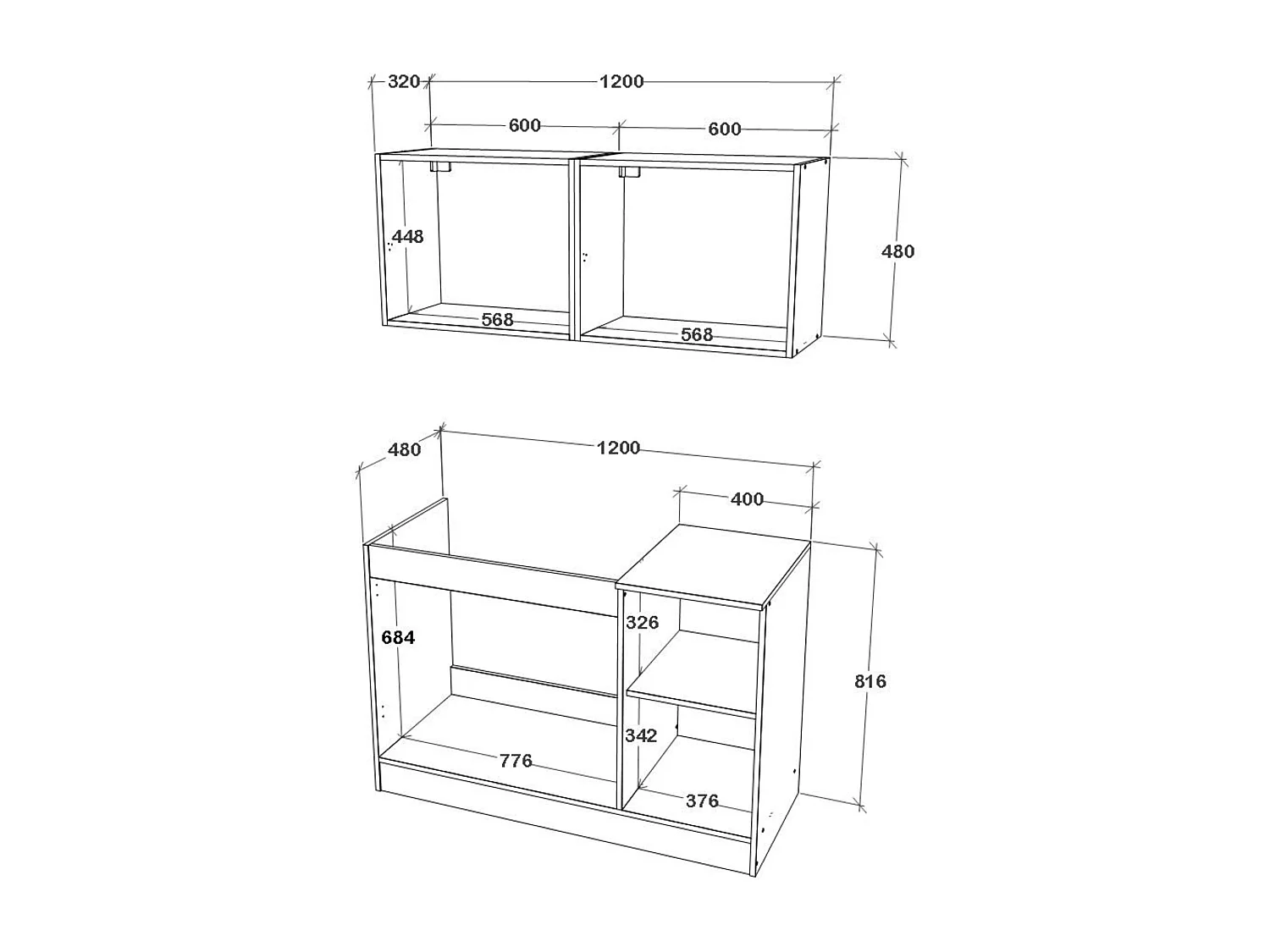 Cucina Attrezzata haaus Taco, Bianco, L 120 cm