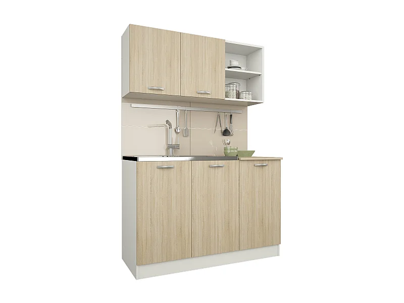 Set Cucina Ara haaus, Rovere Sonoma/Bianco, L 120 cm