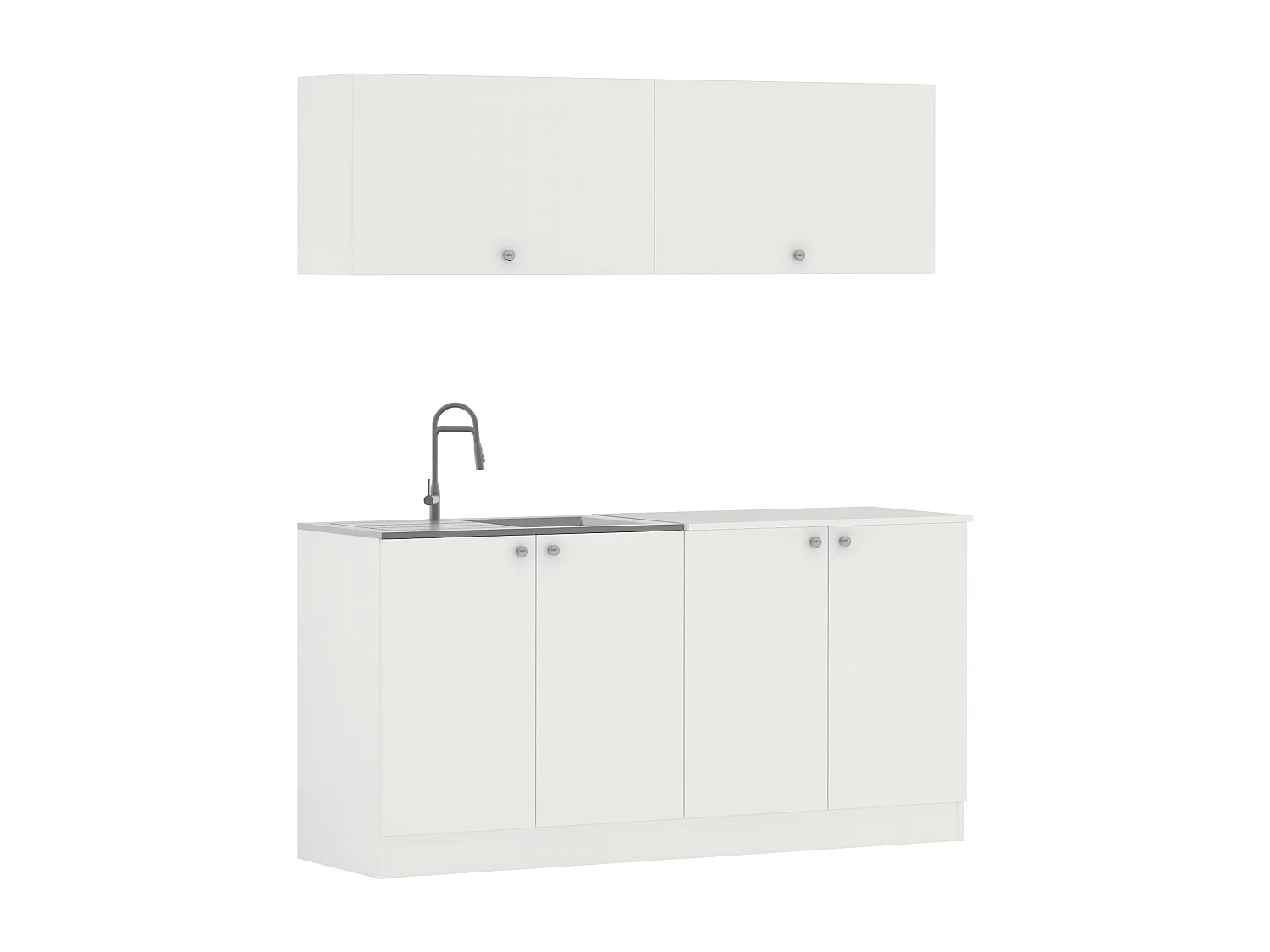 Cocina Equipada haaus Alegra, Blanco, L 160 cm