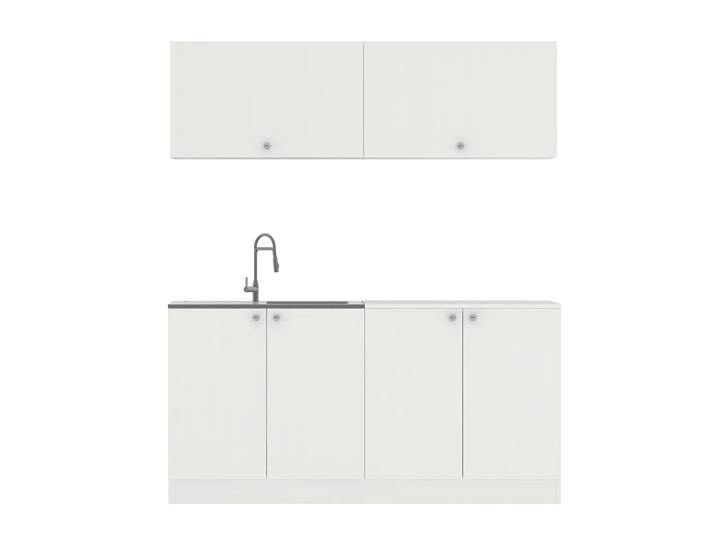 Cocina Equipada haaus Alegra, Blanco, L 160 cm