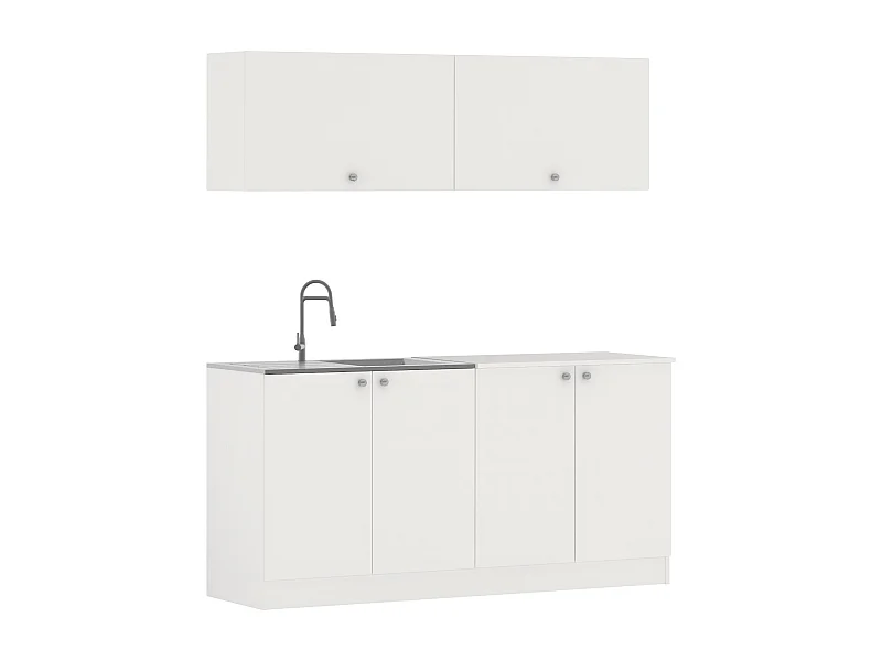 Cozinha Equipada haaus Alegra, Branco, L 160 cm