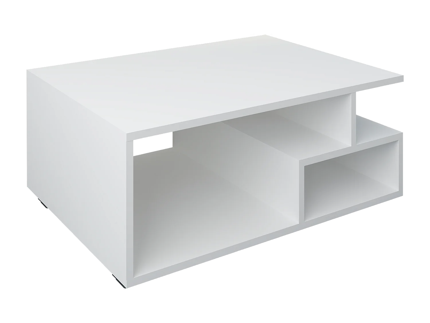 Table basse haaus Tapa, Blanc, 80 x 50 x 40 cm