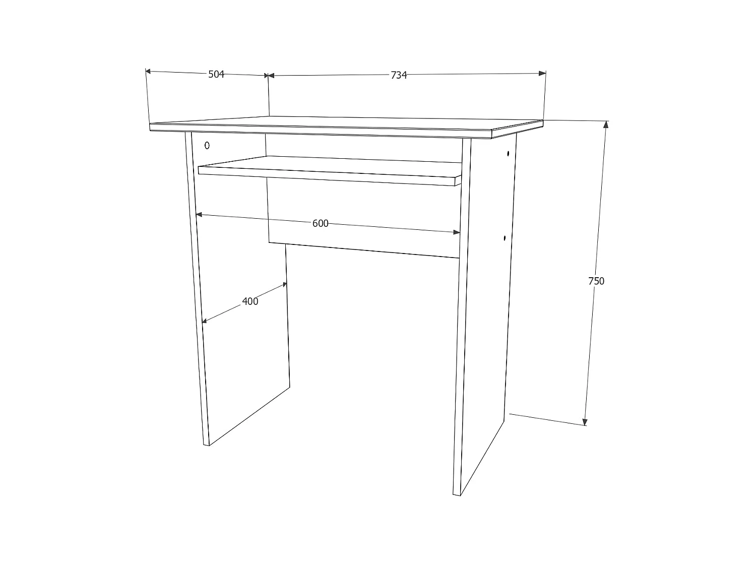 Bureau haaus Kinder, Chêne Sonoma, 73 x 50 x 75 cm