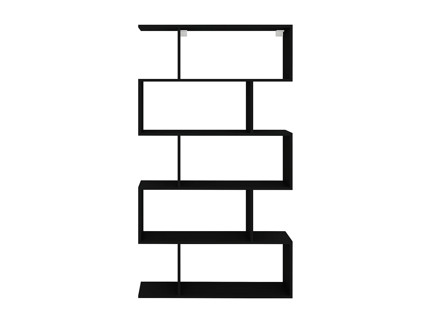 Libreria haaus Kimo, 5 scomparti, Nero, 90 x 20 x 160 cm