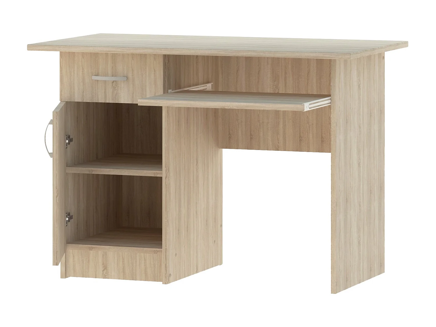 Libreria haaus Flint, 2 ripiani, Rovere Sonoma, 70 x 32 x 122 cm