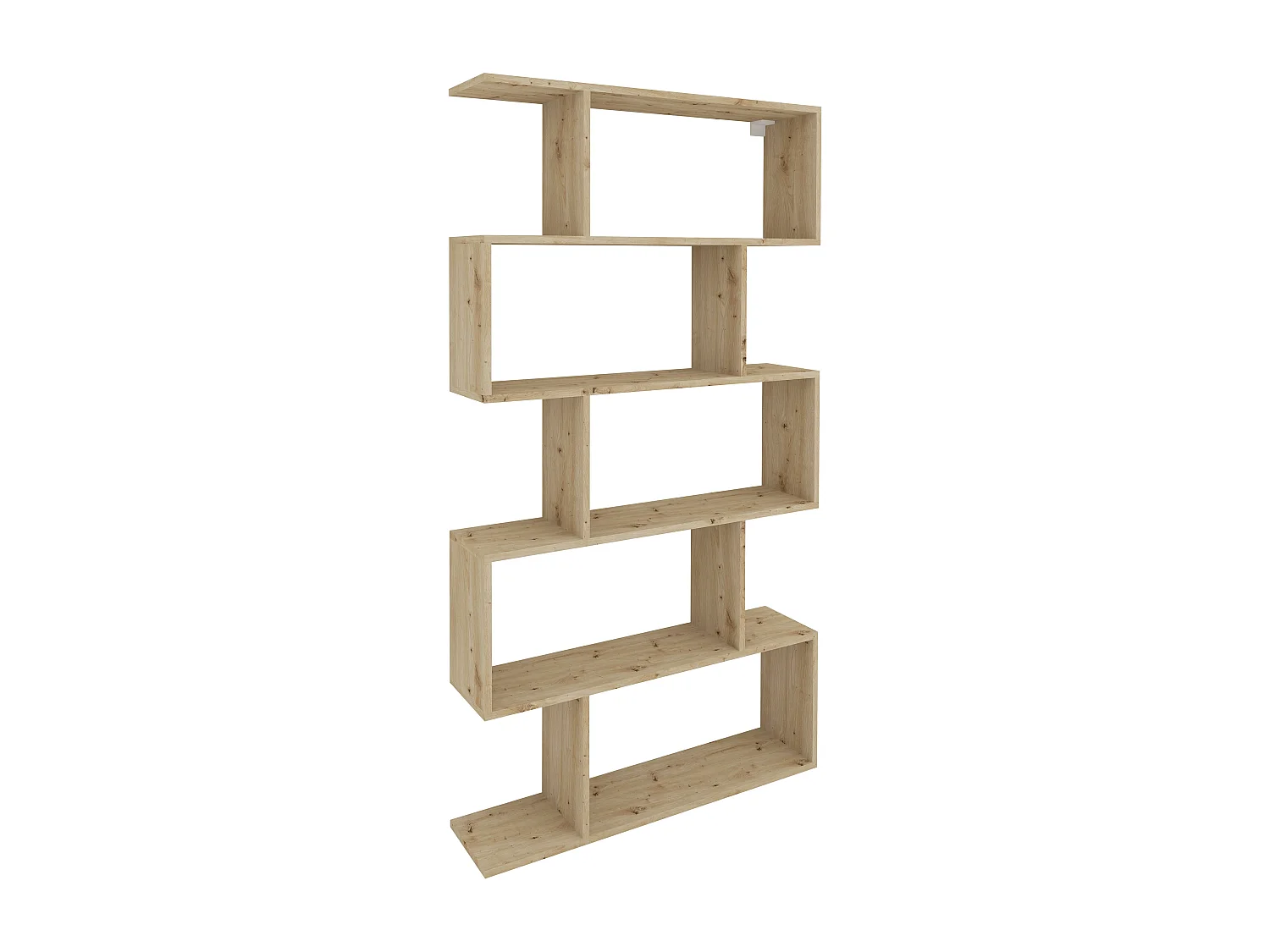 Estante haaus Kimo, 5 compartimentos, Carvalho Artisan, 90 x 20 x 160 cm