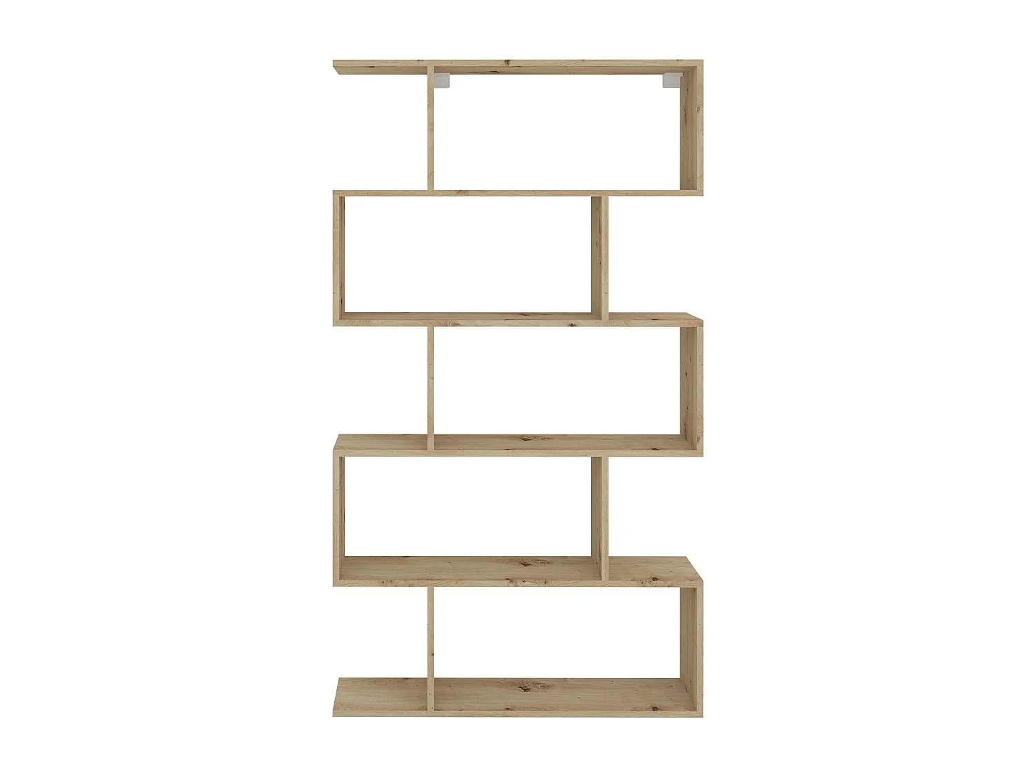 Bücherregal Kimo, 5 Fächer, Eiche Artisan, 90 x 20 x 160 cm