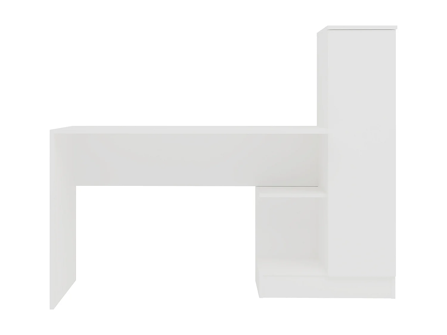 Libreria haaus Flint, 3 ripiani, Bianco, 70 x 32 x 159 cm