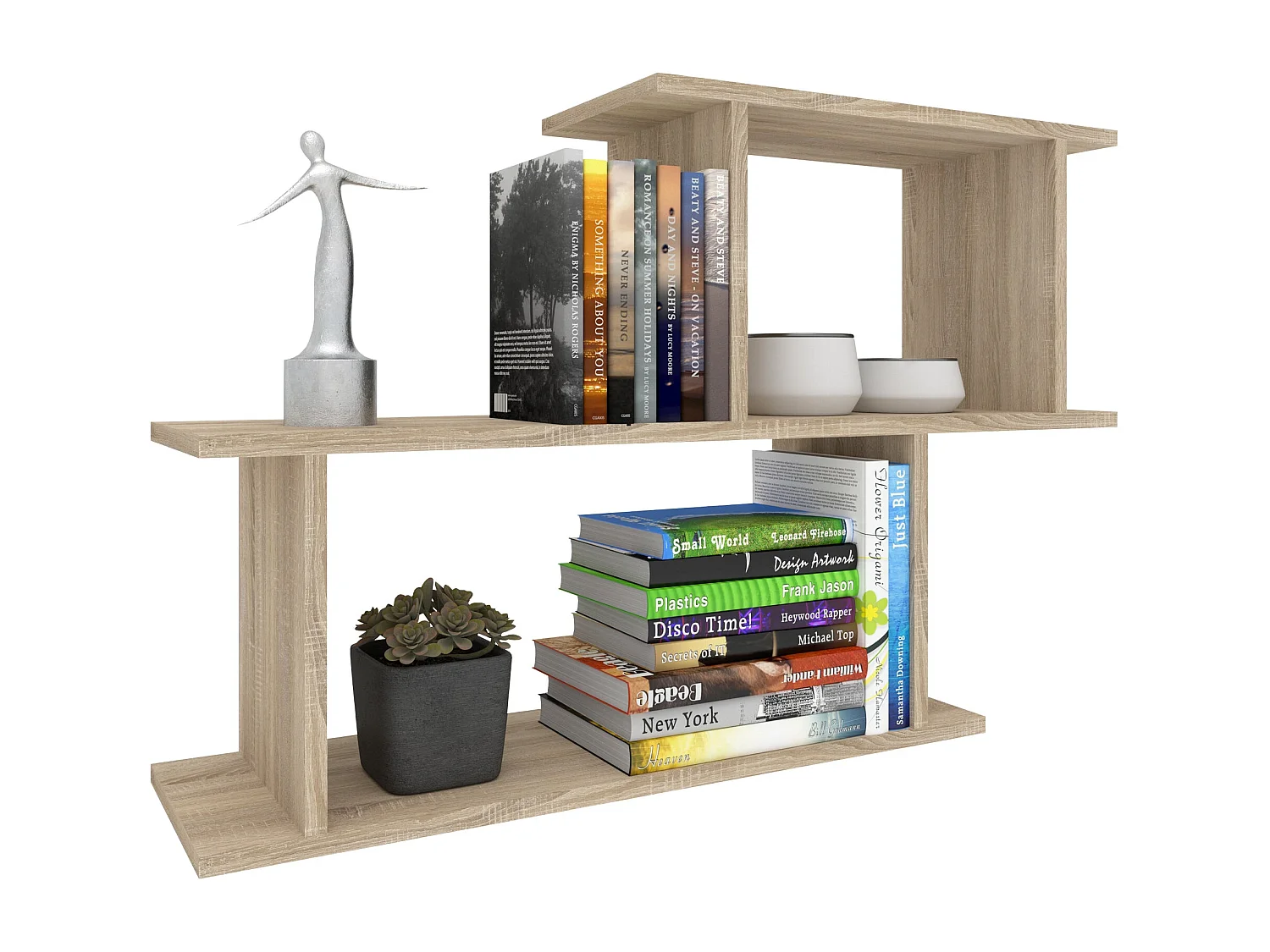 Scaffale haaus Rico V2, rovere Sonoma, L 100 x L 25 x H 65 cm