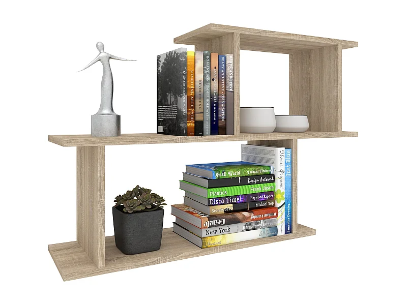 Estantería haaus Rico V2, roble Sonoma, L 100 x An 25 x Al 65 cm