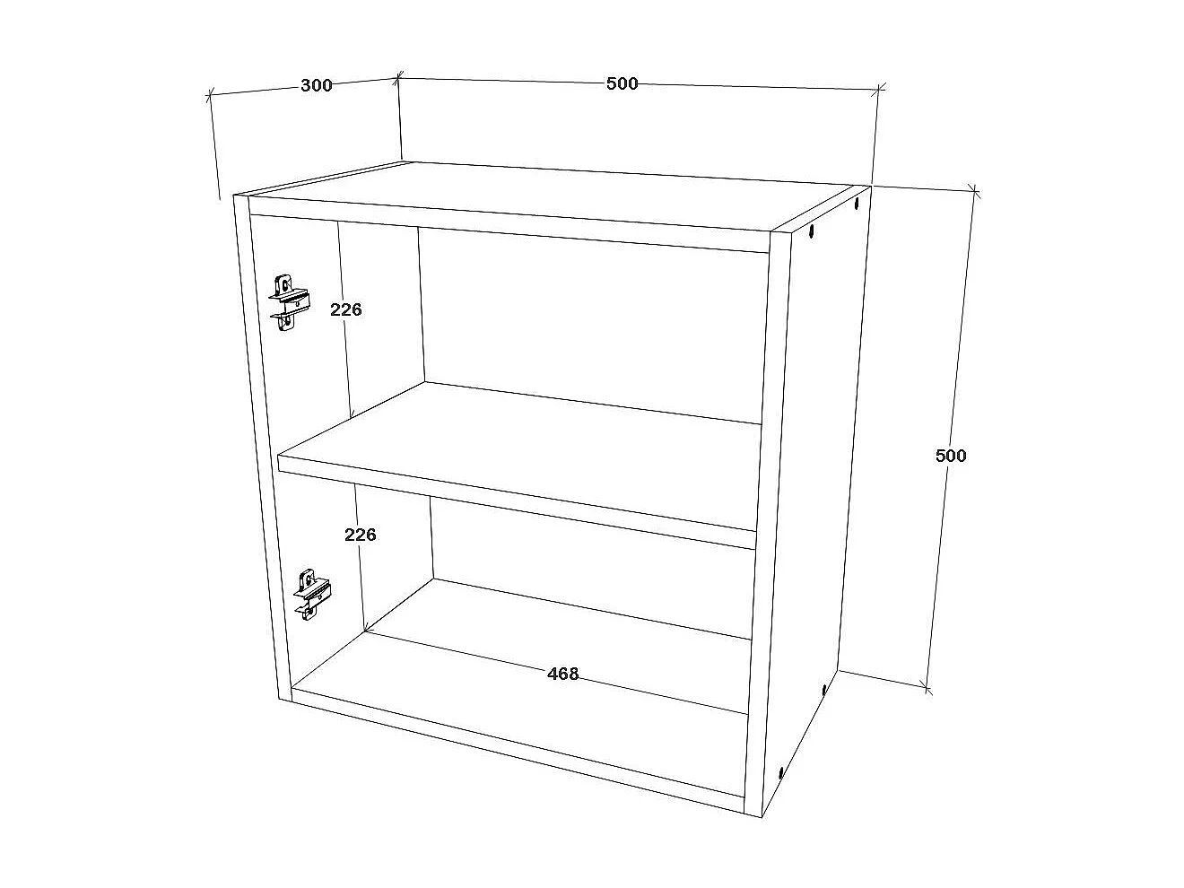 Cubo haaus Kos, 1 Puerta, Roble Artesanal, 50 x 30 x 50 cm