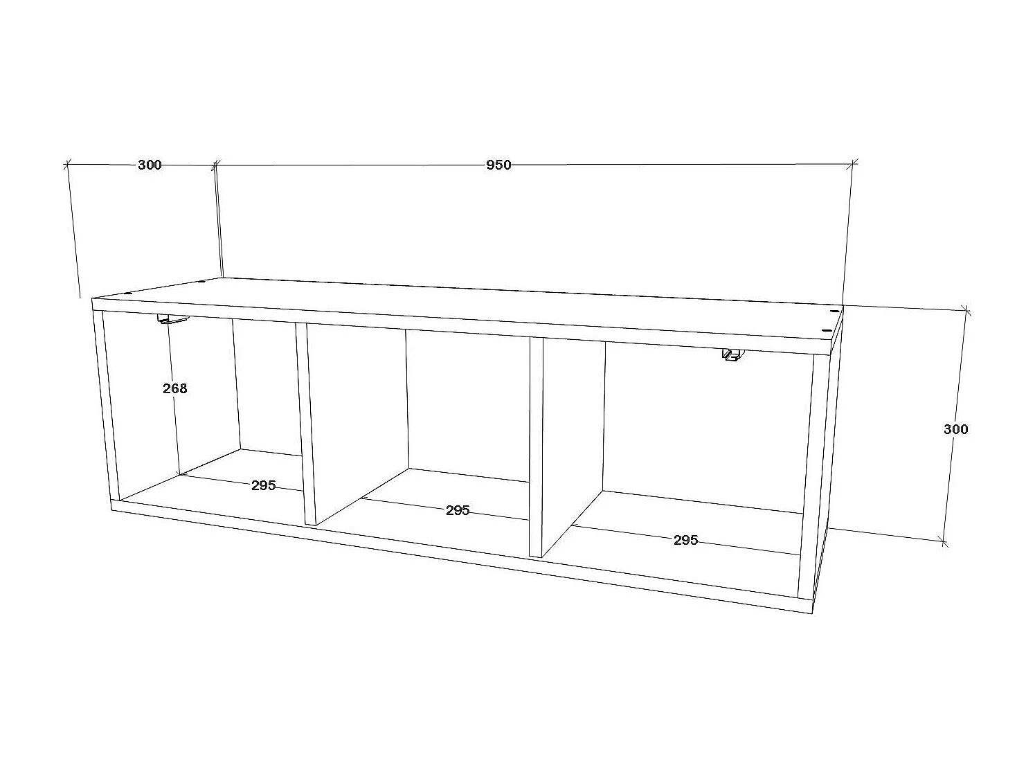 La estantería modular haaus Kos, 1 Puerta, Antracita, 30 x 30 x 95 cm