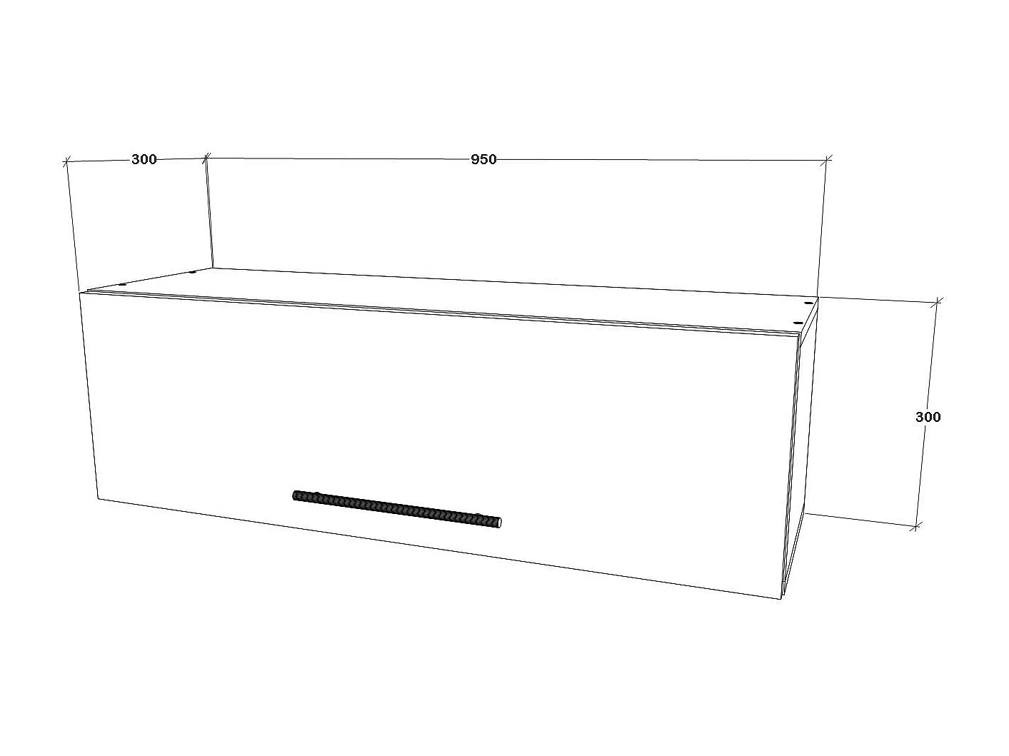 Hoge kast Kos, 1 deur, antraciet, 30 x 30 x 95 cm