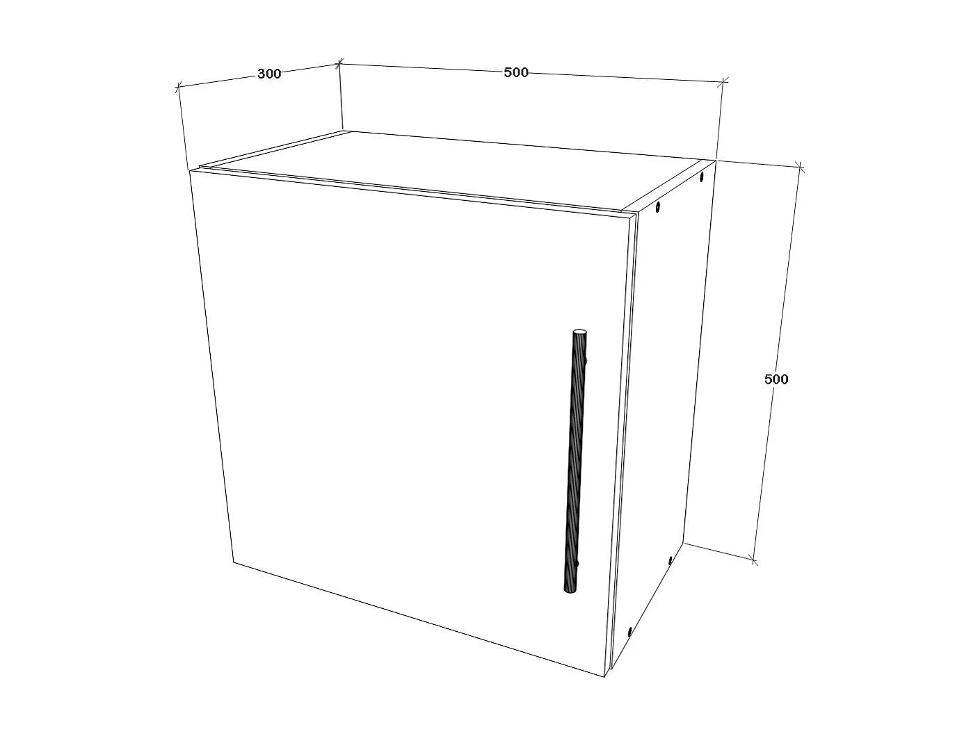 Cube haaus Kos, 1 porta, branco, 50 x 30 x 50 cm