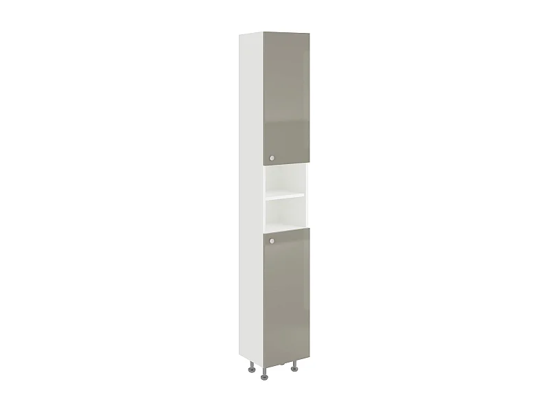 Mobili da bagno haaus Zaria, 1 cassetto, 1 anta, Grigio Brillante/Bianco, MDF, L 30 x L 35 x H 85 cm
