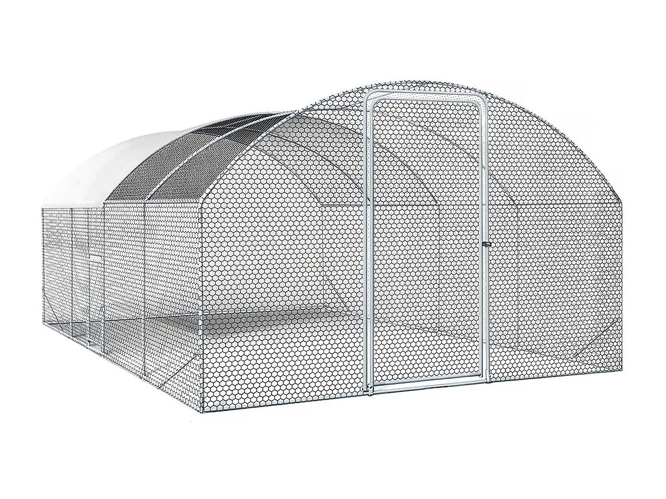 Hühnerauslauf Kuppel 15 m² Gitterpark "Cocorico" - 5 x 3 m - verzinkter Stahl