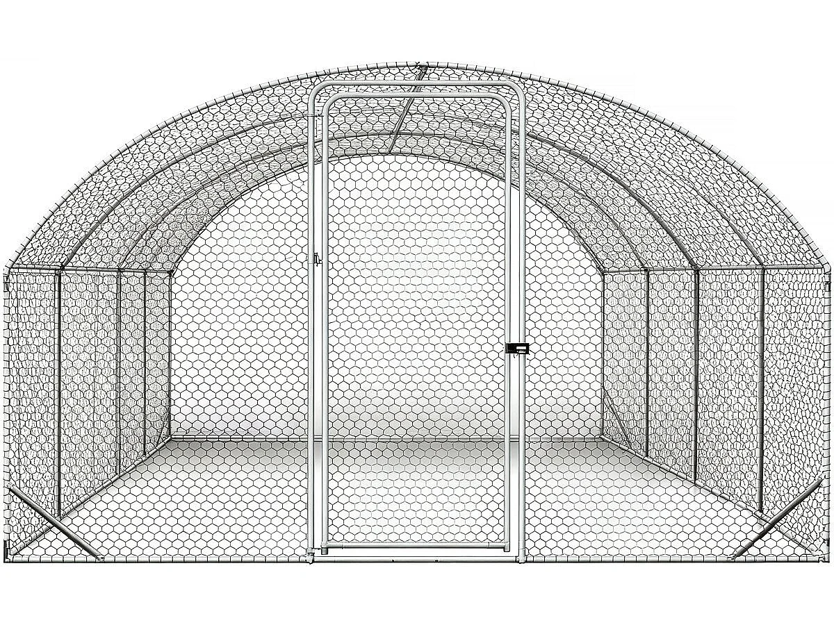Enclos à poules dôme 15 m² parc grillagé "Cocorico" - 5 x 3 m - acier galvanisé