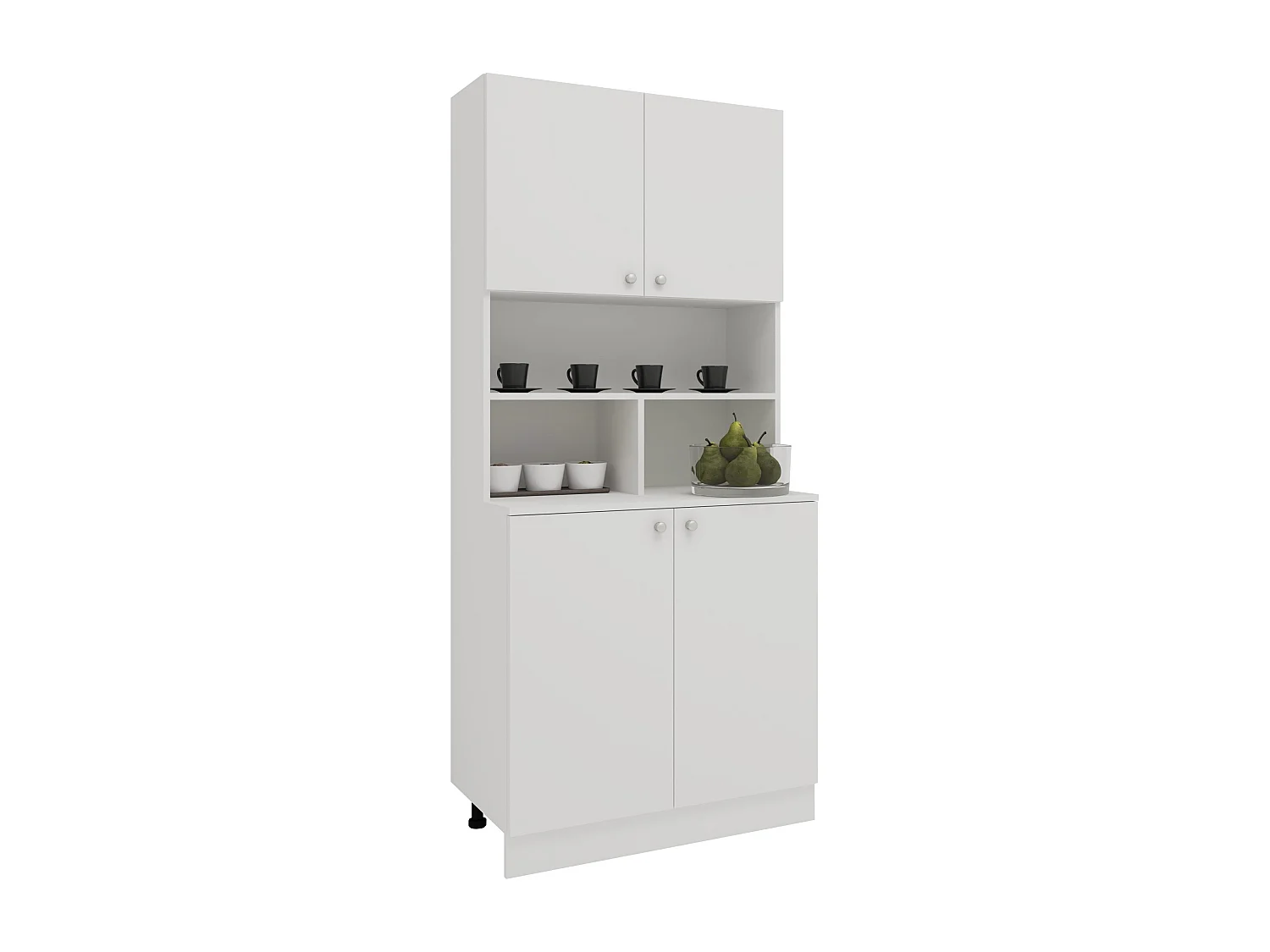 Buffet Opa haaus, Blanc, L 80 cm