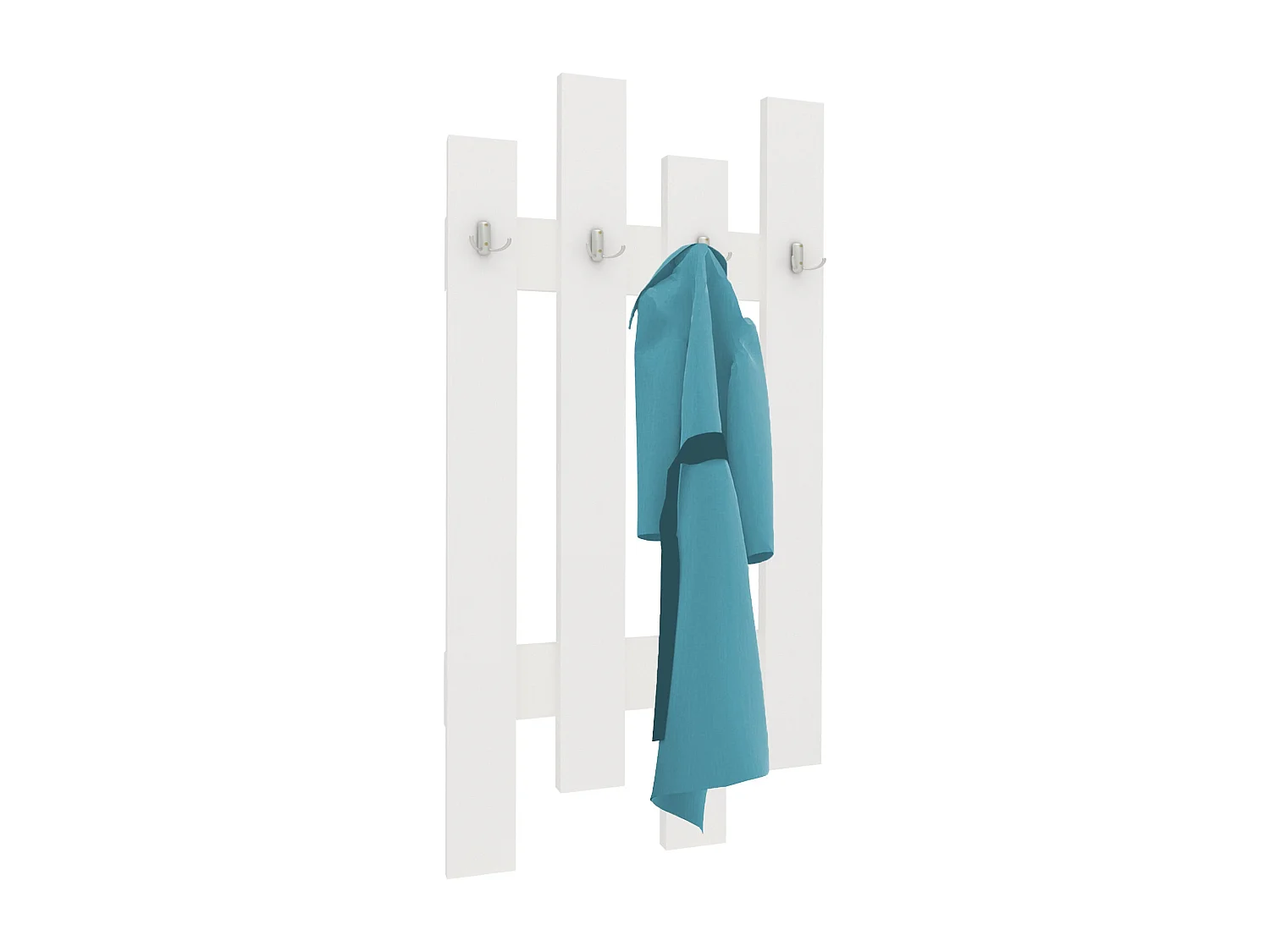 Lamellenkapstok Stick, wit, 100 x 60 cm