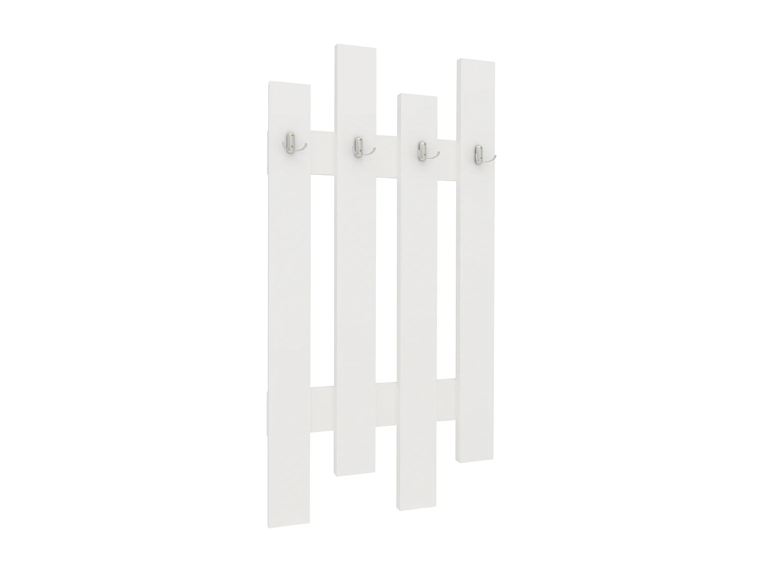 Porte-manteau à lamelles Stick, Blanc, 100 x 60 cm