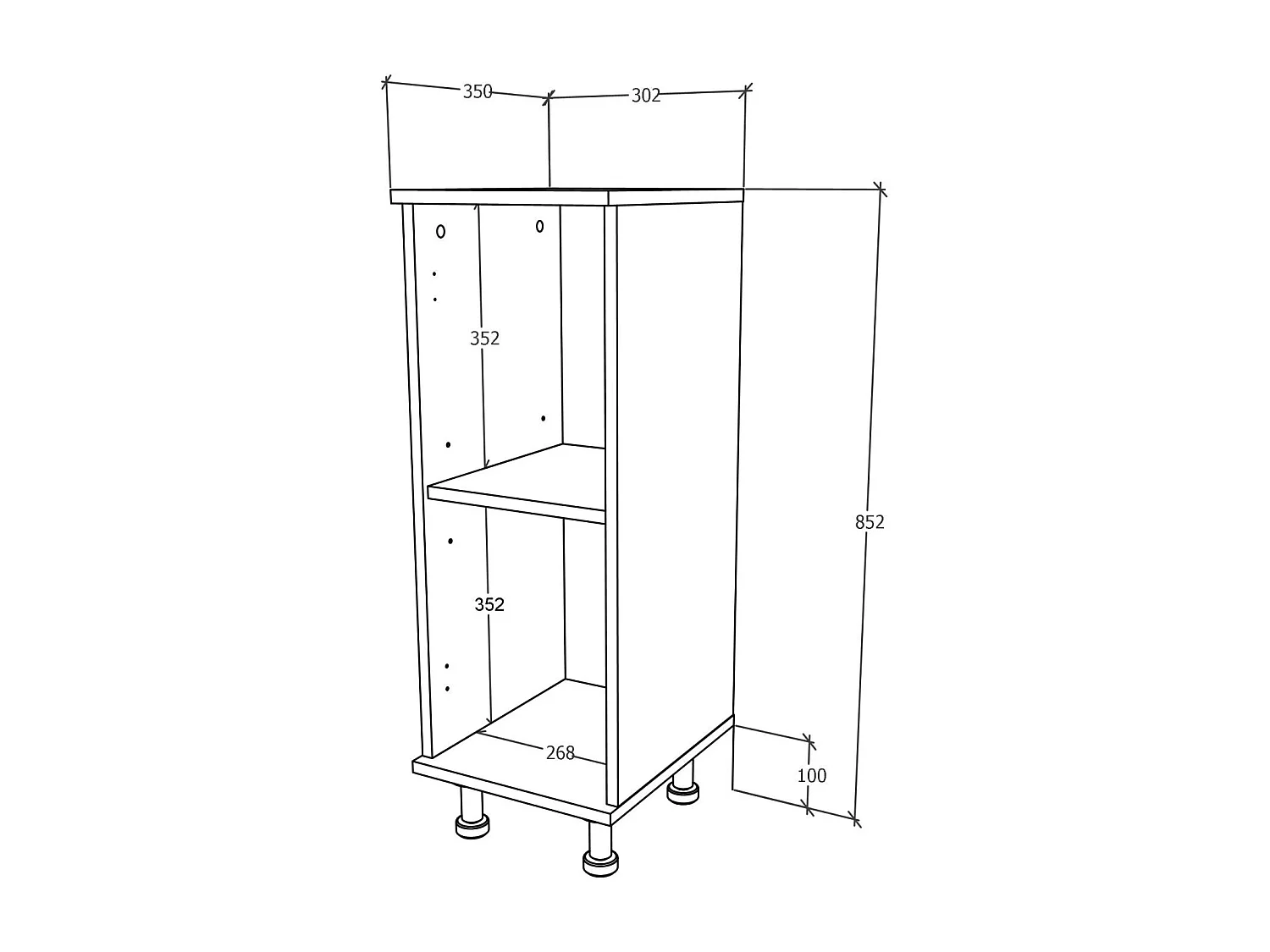 Mueble de baño haaus Zaria, 1 Puerta, Blanco Brillante/Blanco, MDF, L 30 x An 35 x Al 85 cm