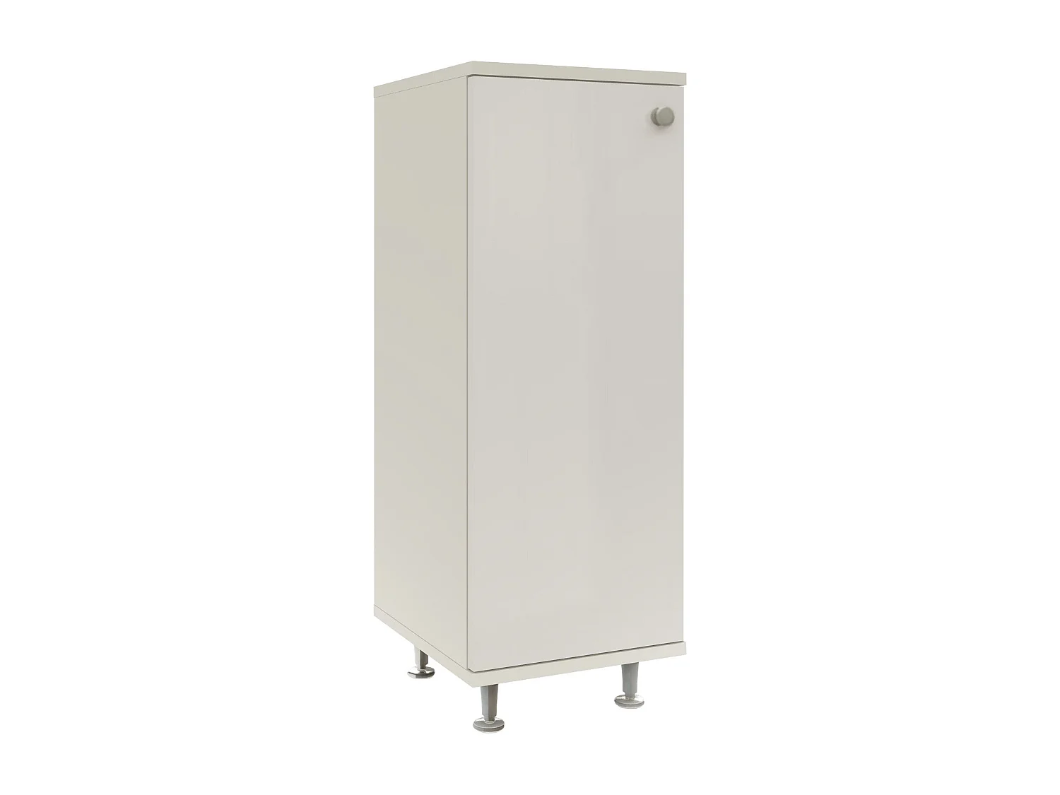 Meuble de Salle de Bain haaus Zaria, 1 Porte, Blanc Brillant/Blanc, MDF, L 30 x l 35 x H 85 cm