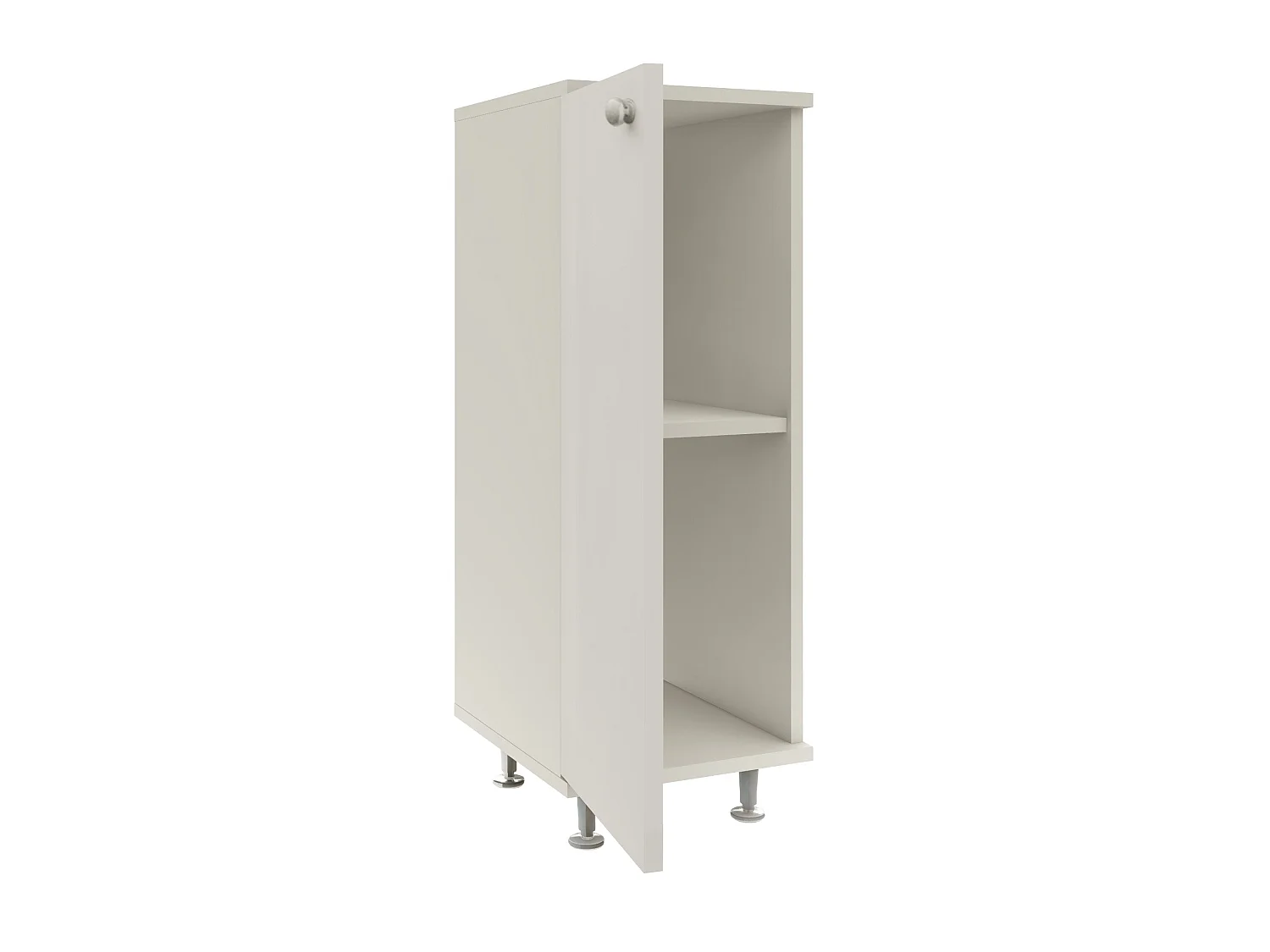 Meuble de Salle de Bain haaus Zaria, 1 Porte, Blanc Brillant/Blanc, MDF, L 30 x l 35 x H 85 cm