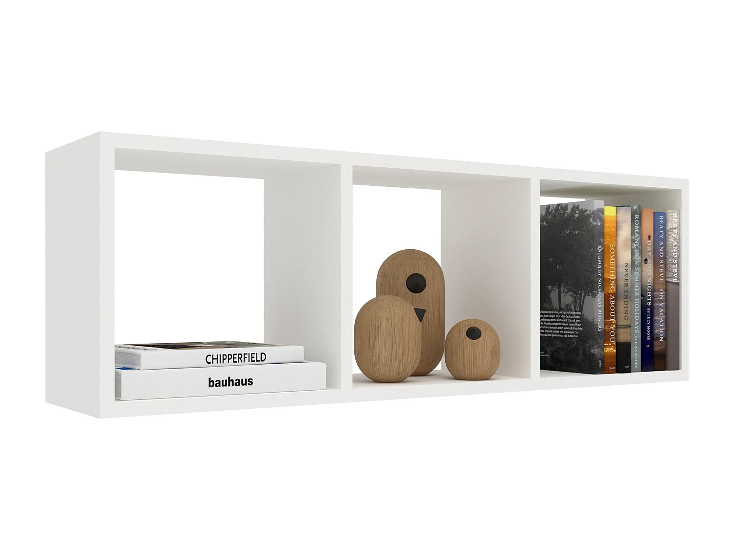 Estante haaus Lira, 3 gavetas, branco, 90 x 20 x 30 cm