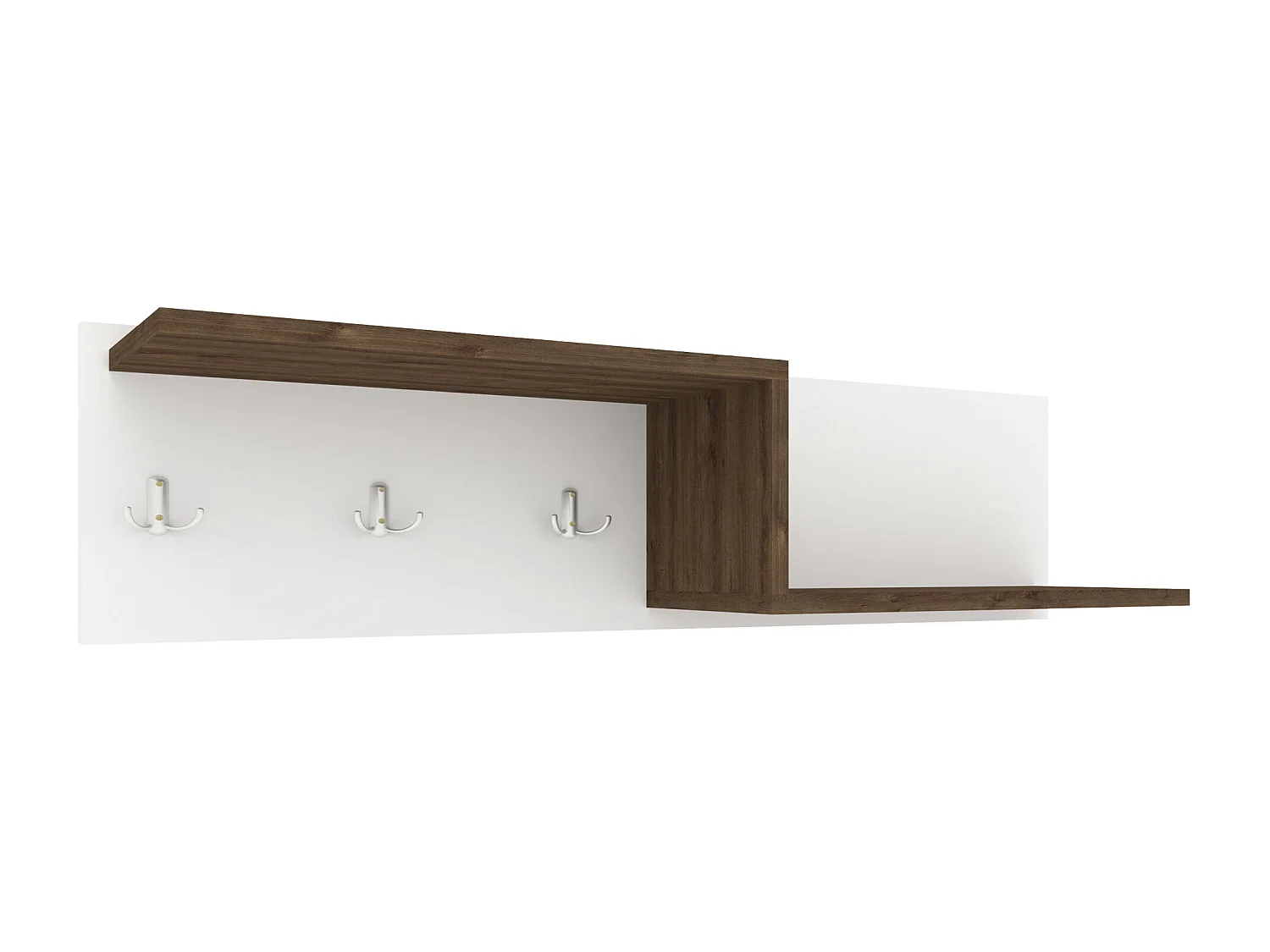 Porte-manteau Grid, Chêne Bronz/Blanc, 100 x 20 x 24 cm