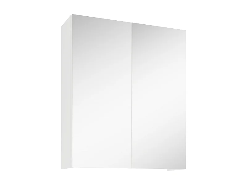 Meuble de Salle de Bain haaus Zed, Suspendu, 2 Portes, avec miroir, Blanc, 60 x 22 x 72 cm
