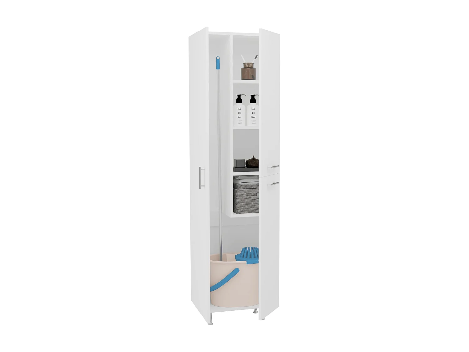 Mueble de baño haaus Dax, 3 Puertas, Blanco, 50 x 32 x 180 cm