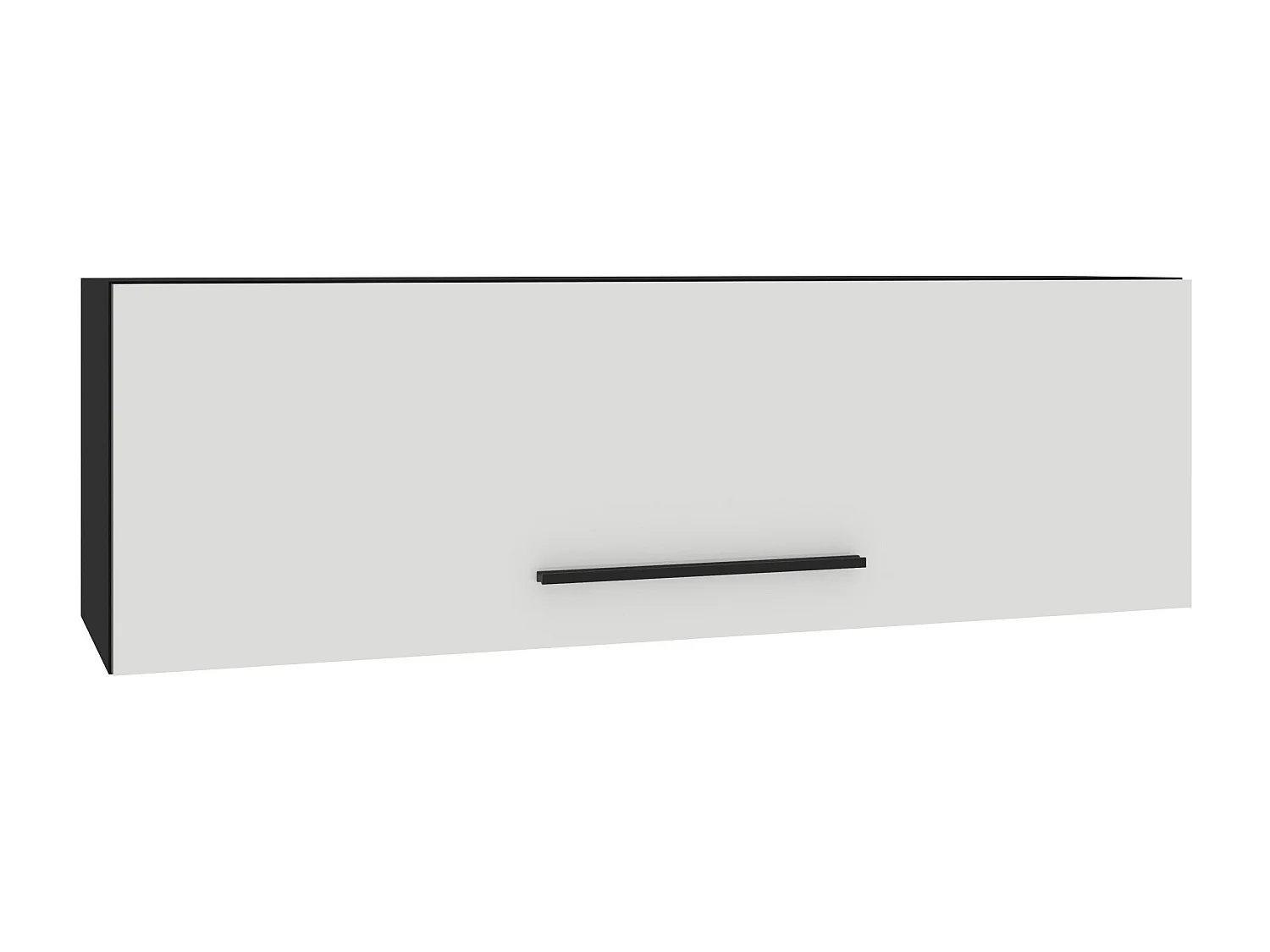 Hochschrank Kos, 1 Tür, Schwarz/Hochglanz Weiß, MDF, 30 x 30 x 95 cm
