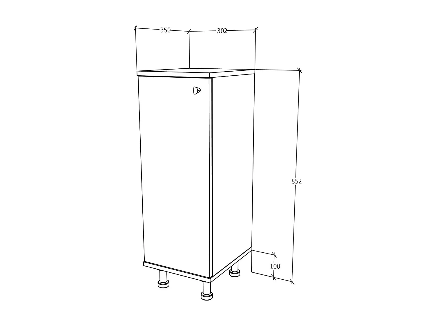 Móveis de casa de banho haaus Zaria, 1 porta, Gris Brillant/Branco, MDF, C 30 x L 35 x A 85 cm