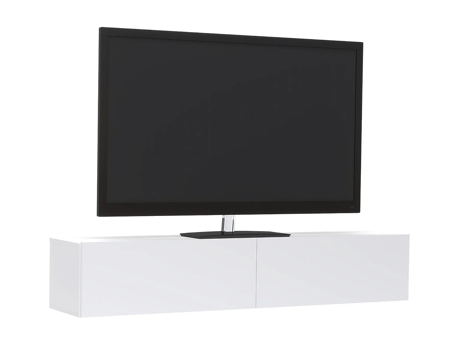 Móvel TV Suspenso haaus Isla, 2 Portas, Branco, 135 x 28 x 25 cm