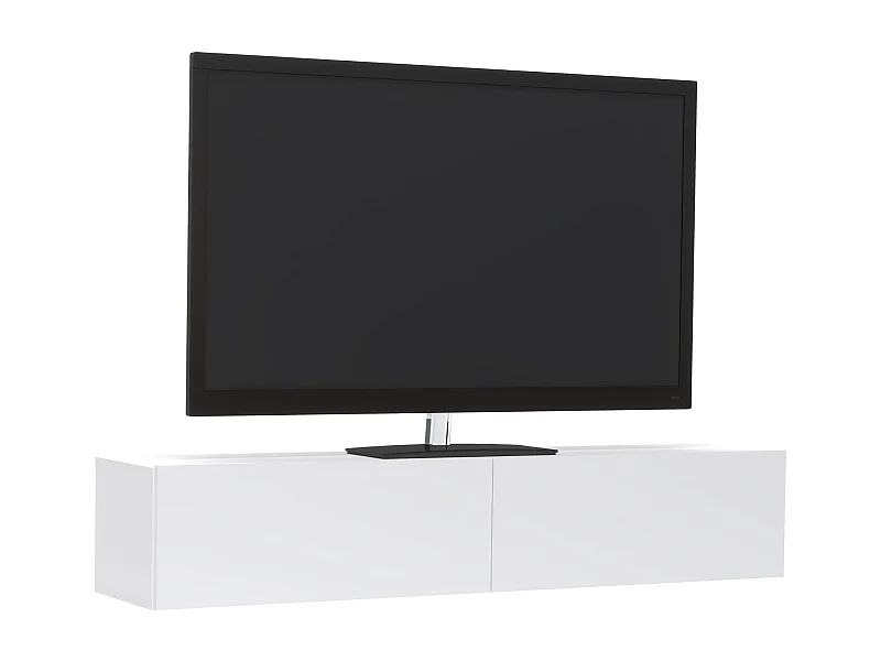 Móvel TV Suspenso haaus Isla, 2 Portas, Branco, 135 x 28 x 25 cm