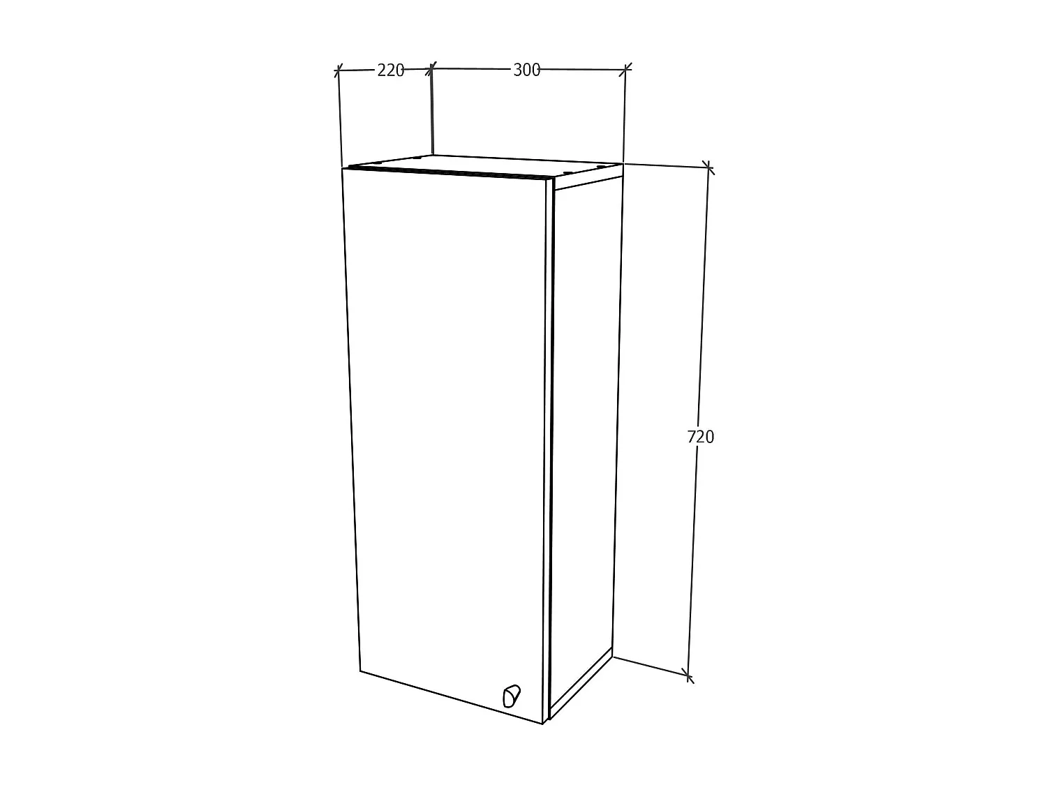 Mueble de cuarto de baño haaus Zaria, Colgante, 1 Puerta, Gris Brillante/Blanco, MDF, L 30 x An 22 x Al 72 cm