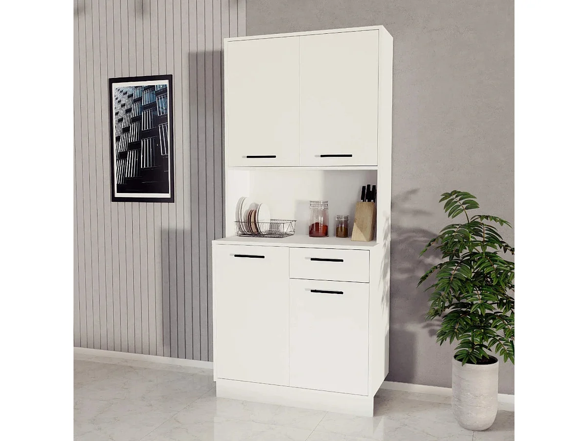 Buffet haaus Oma, Blanc, L 84 cm