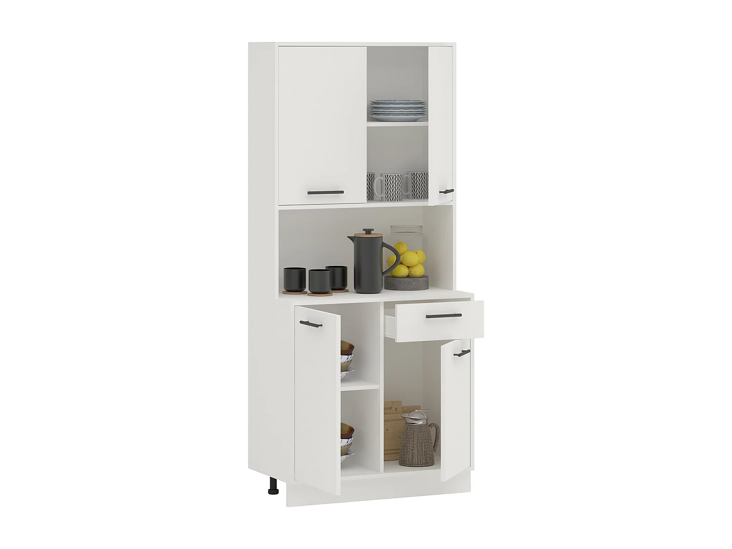 Buffet haaus Oma, Blanc, L 84 cm