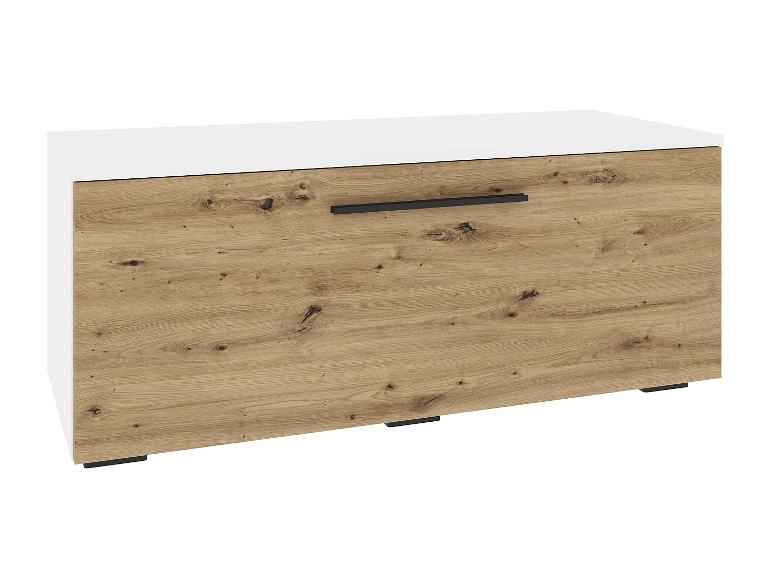 Suporte para TV haaus Kos, 1 porta, branco/Chêne Artisan, 95 x 40 x 39 cm