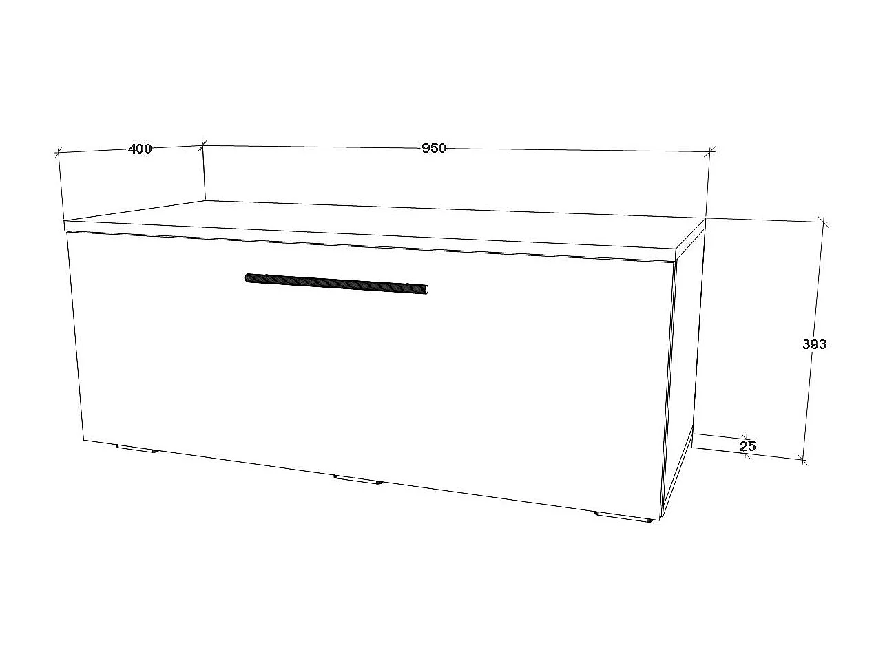 Suporte para TV haaus Kos, 1 porta, branco/Chêne Artisan, 95 x 40 x 39 cm