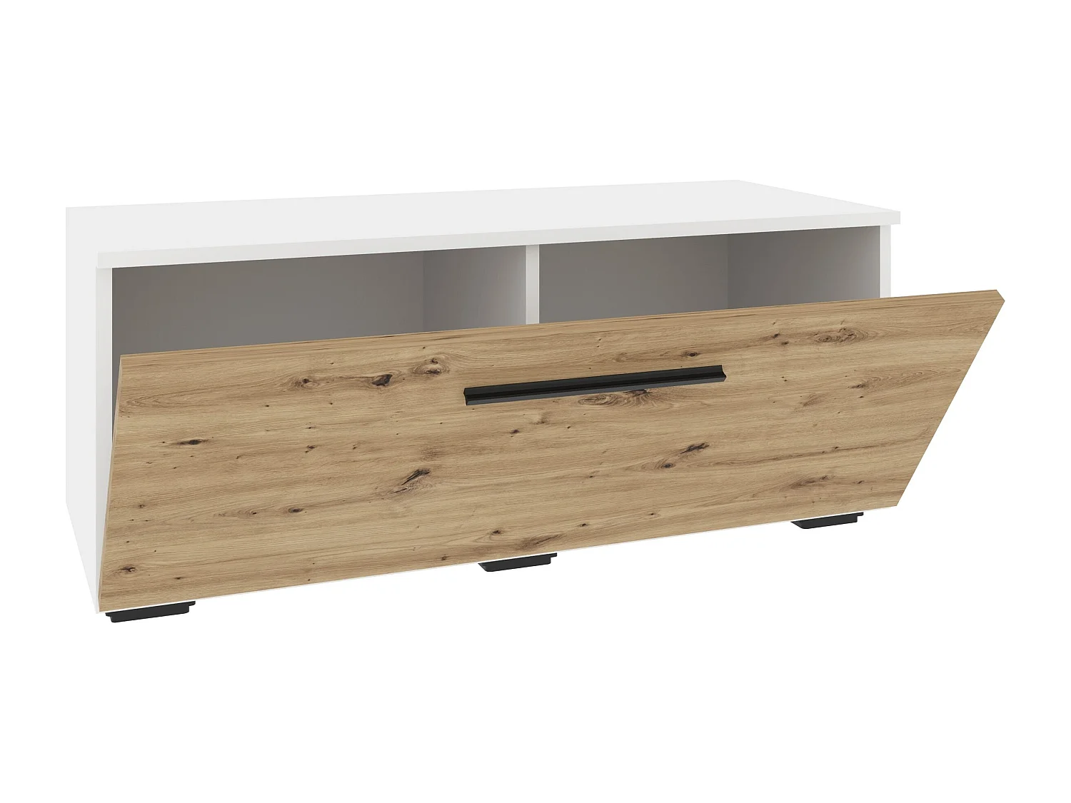 Suporte para TV haaus Kos, 1 porta, branco/Chêne Artisan, 95 x 40 x 39 cm