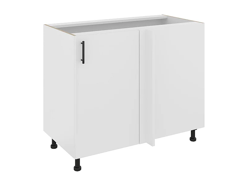 Eck-Unterschrank Karo, Weiß, 98 x 50 x 80 cm