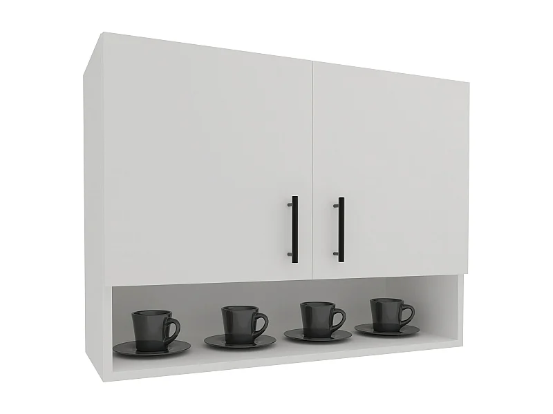 Armário superior haaus Berna, 2 portas, com espaço, branco, 80 x 30 x 60 cm